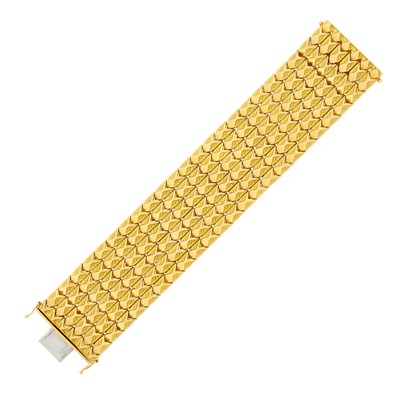 Lot 102 - Wide Gold Bracelet