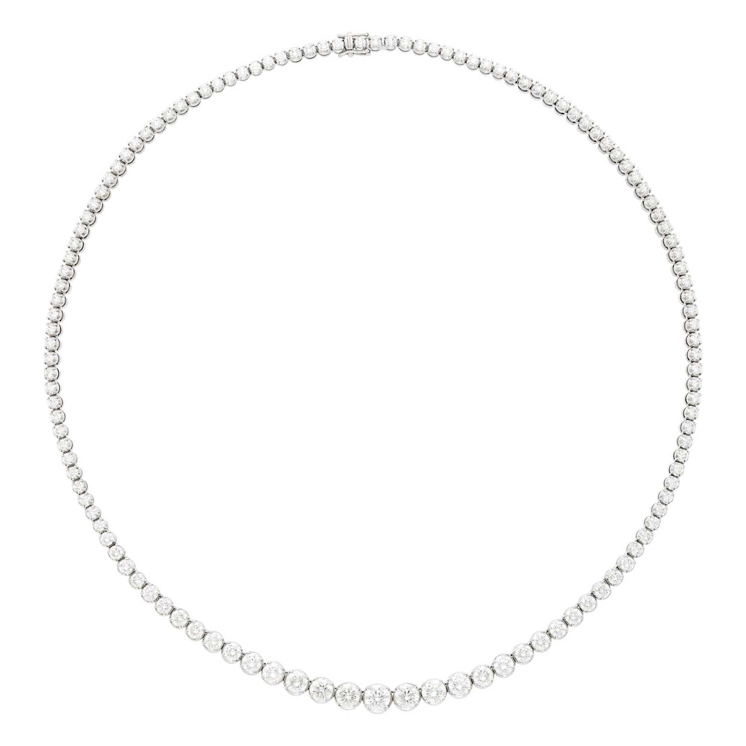 Lot 152 - White Gold and Diamond Necklace