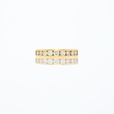 Lot 1128 - Seaman Schepps Gold and Diamond Band Ring
