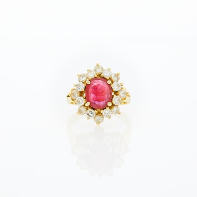 Lot 1020 - Gold, Ruby and Diamond Ring