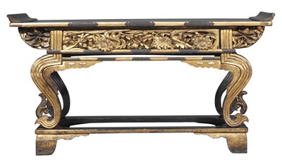 Lot 577 - A Japanese Parcel Gilt lacquered Altar Table