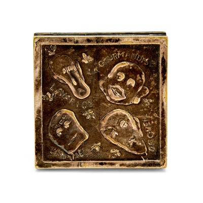 Lot 549 - Line Vautrin Bronze "Les Sept Peches Capitaux" Compact