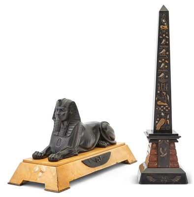 Lot 299 - Patinated Bronze Figure of a Sphinx