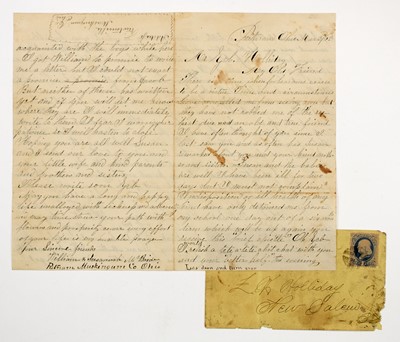 Lot 3 - An interesting group of Civil War soldier letters with one describing the Newburgh Guerilla Raid