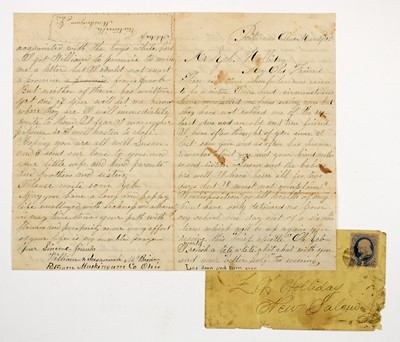 Lot 51 - An interesting group of Civil War soldier letters with one describing the Newburgh Guerilla Raid