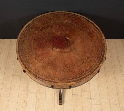 Lot 96 - George IV Style Leather-Inset Mahogany Drum Table