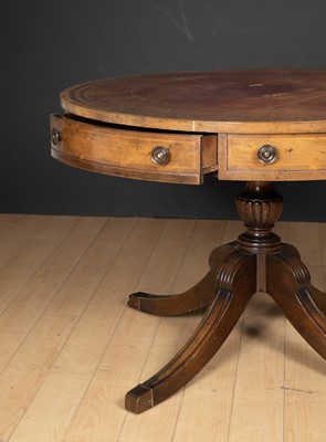Lot 164 - George IV Style Leather-Inset Mahogany Drum Table