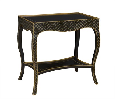 Lot 117 - Louis XV Style Black Painted Side Table Height...