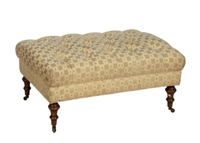 Lot 101 - Upholstered Tufted Ottoman Height 17 1/2...