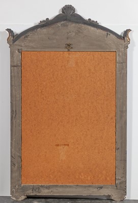 Lot 176 - Neoclassical Style Gilt and Black Painted Mirror