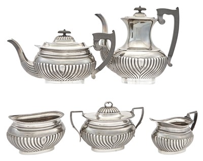 Lot 199 - English Regency Style Sterling Silver Tea and Coffee Service