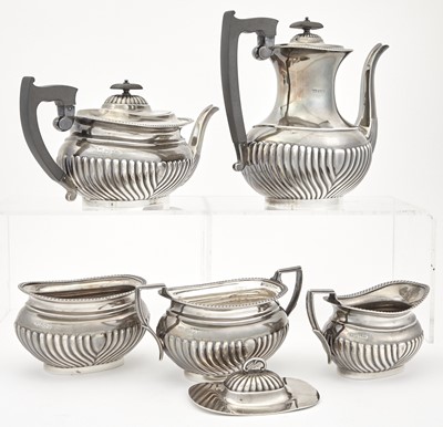 Lot 199 - English Regency Style Sterling Silver Tea and Coffee Service