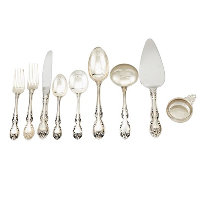 Lot 219 - Gorham Sterling Silver "Melrose" Pattern Flatware Service