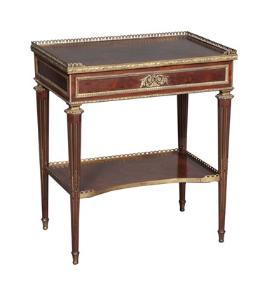 Lot 356 - Louis XVI Style Gilt-Metal Mounted Mahogany Table