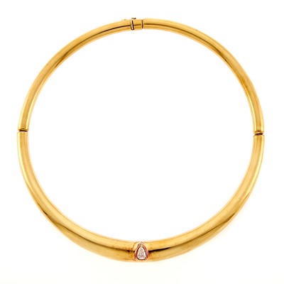 Lot 1122 - Gold and Diamond Collar Necklace