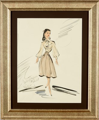 Lot 669 - A signed Edith Head design for Audrey Hepburn in Sabrina