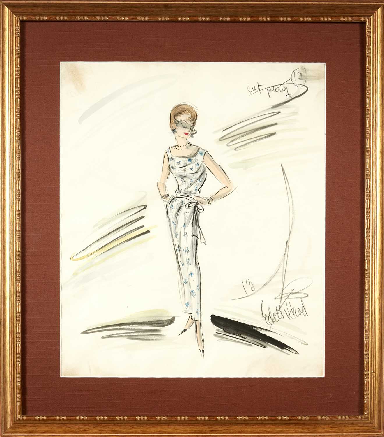 Lot 5102 - A signed sketch for Breakfast at Tiffany's