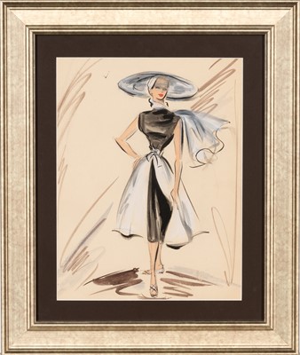 Lot 5106 - An original costume design for Grace Kelly in Alfred Hitchcock's To Catch a Thief