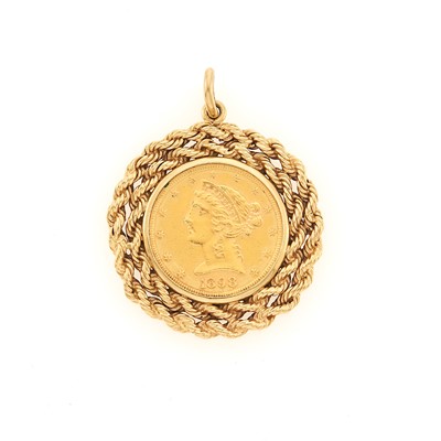 Lot 1154 - Gold Coin Pendant