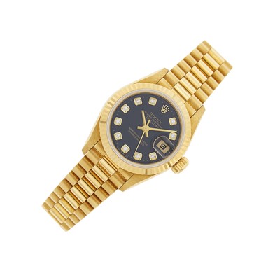 Lot 34 - Rolex Gold and Diamond 'Datejust' Wristwatch, Ref. 691788