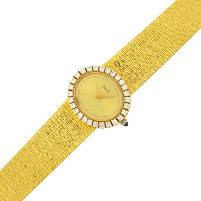 Lot 99 - Piaget Gold and Diamond Wristwatch