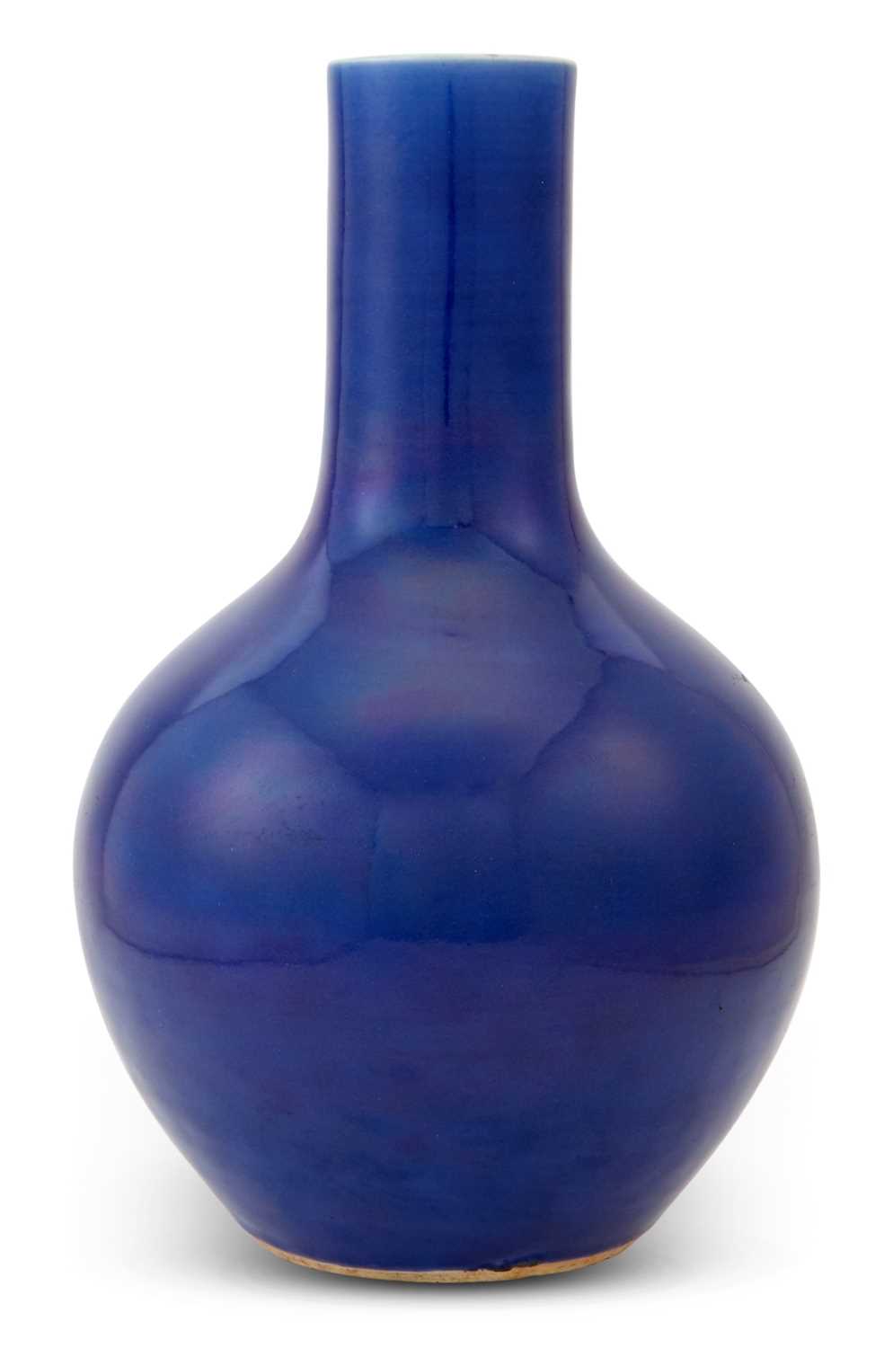 Lot 203 - A Chinese Blue Monochrome Porcelain Vase
