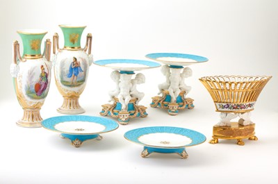 Lot 177 - Group of Paris Porcelain Table Articles