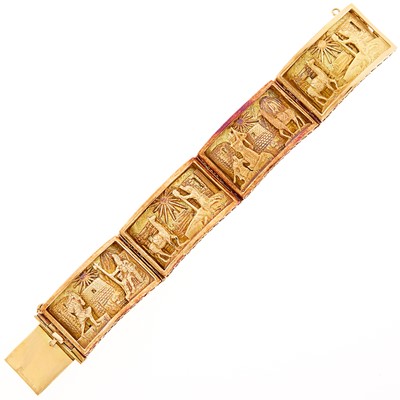 Lot 1048 - Peruvian Gold Bracelet