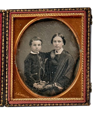 Lot 638 - An attractive group of daguerreotypes, including musicians