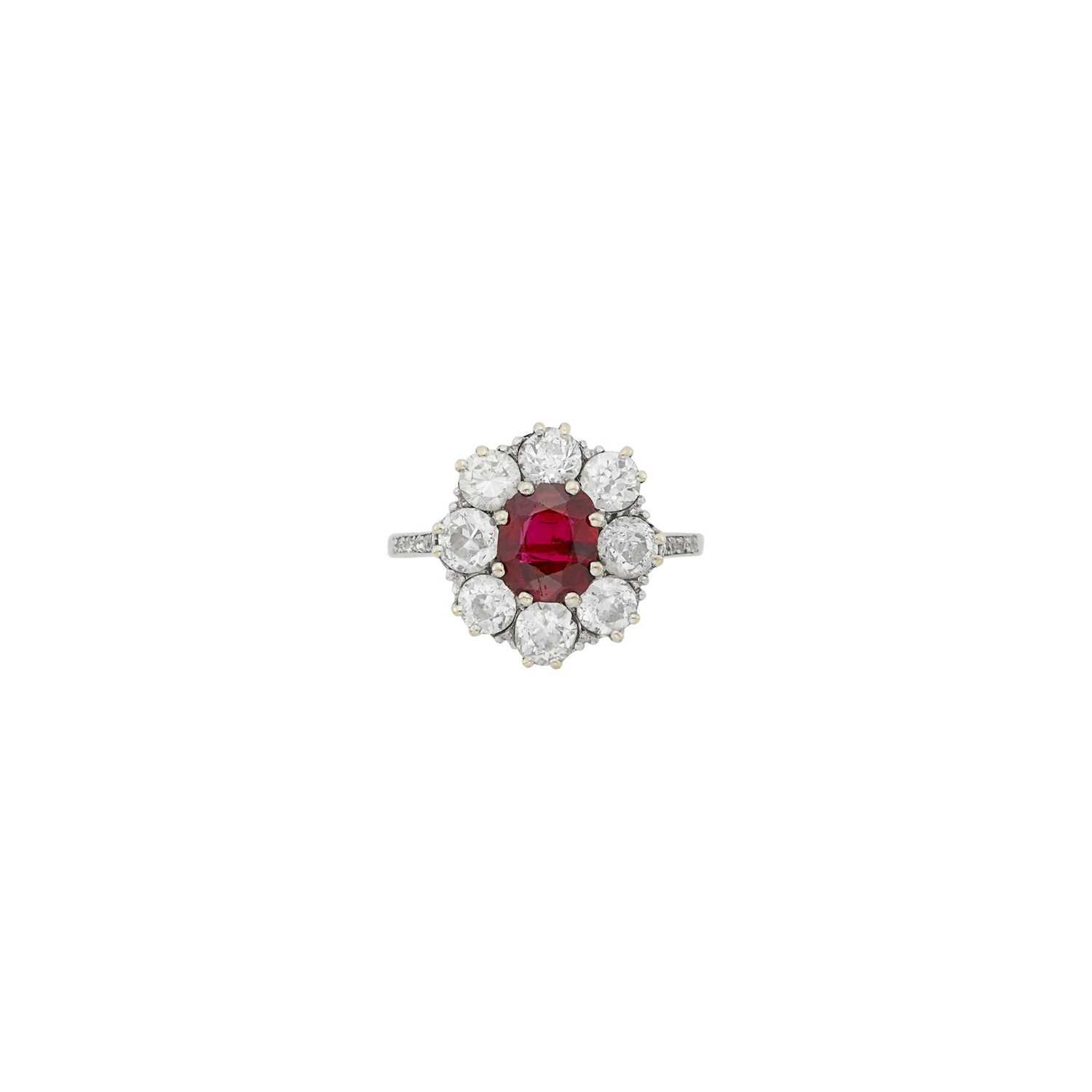 Lot 91 - Platinum, Ruby and Diamond Ring