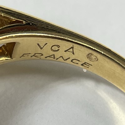 Lot 11 - Van Cleef & Arpels Gold, South Sea Cultured Pearl, Cabochon Ruby and Diamond Ring, France