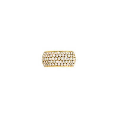 Lot 179 - Van Cleef & Arpels Gold and Diamond Band Ring