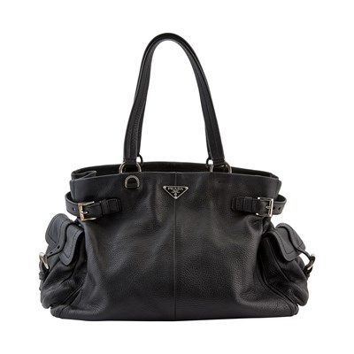 Lot 158 - Prada Black Leather Handbag