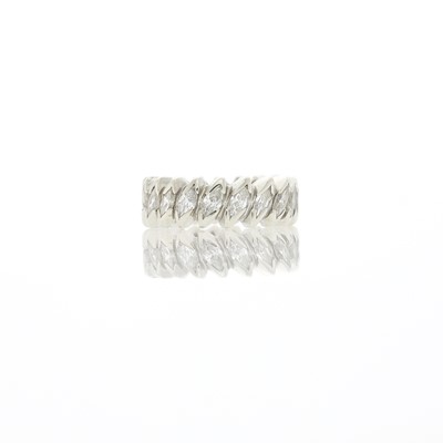 Lot 1178 - White Gold and Diamond Band Ring