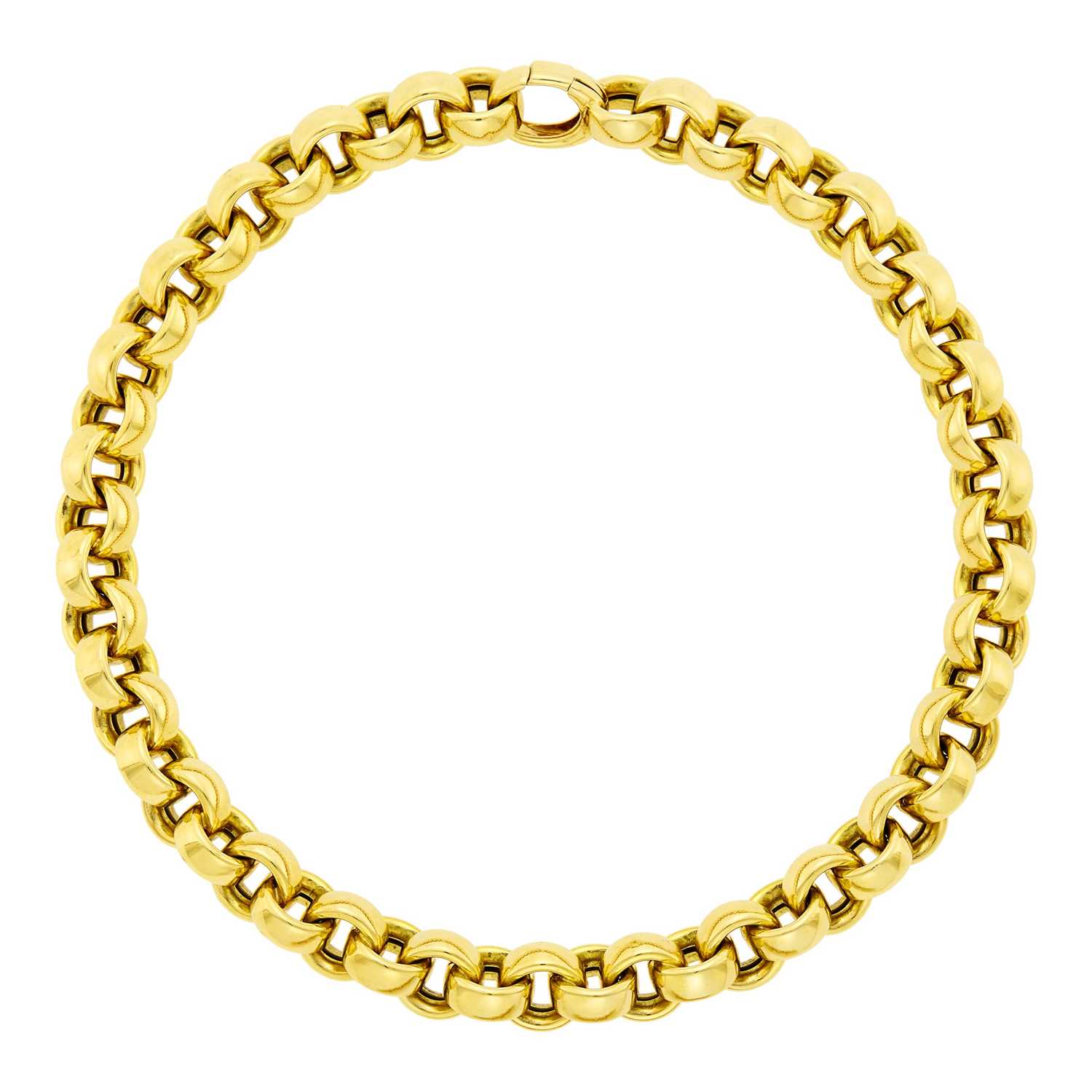 Lot 107 - Gold Circle Link Necklace