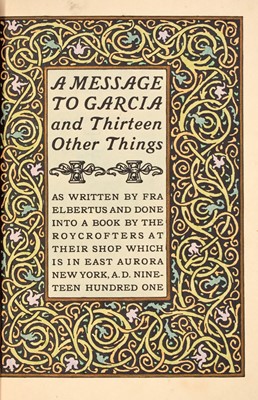 Lot 244 - The Roycroft Press Garcia and Thirteen other poems in a three-quarter Roycroft binding