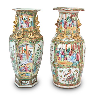 Lot 134 - Two Chinese Rose Medallion Porcelain Vases