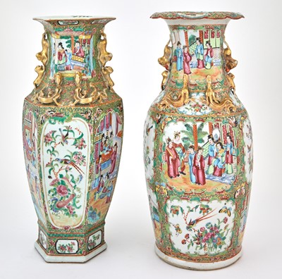Lot 134 - Two Chinese Rose Medallion Porcelain Vases