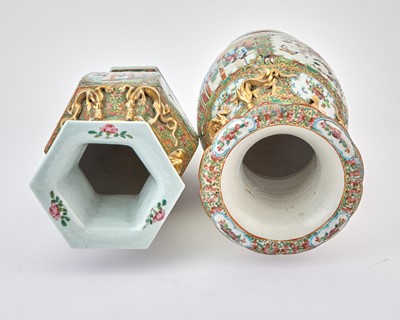 Lot 134 - Two Chinese Rose Medallion Porcelain Vases