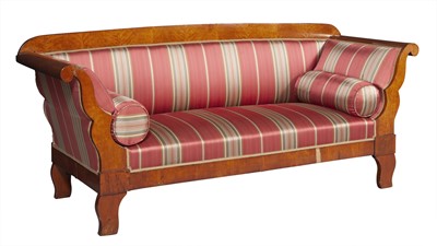 Lot 189 - Biedermeier Fruitwood Upholstered Sofa