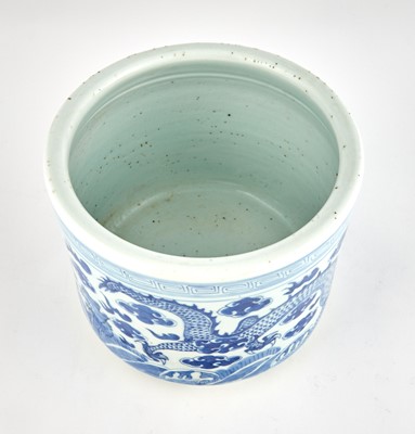 Lot 386 - A Chinese Blue and White Porcelain Censer