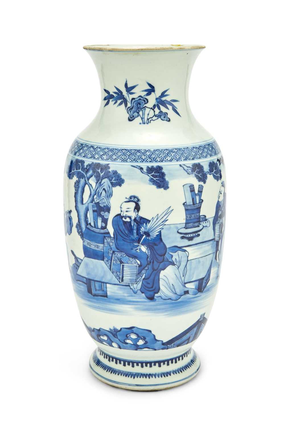 Lot 199 - A Chinese Blue and White Porcelain Vase