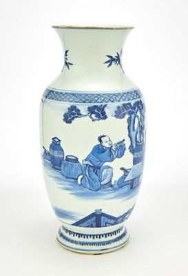 Lot 199 - A Chinese Blue and White Porcelain Vase