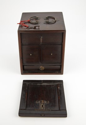 Lot 78 - A Chinese Hardwood Table Cabinet