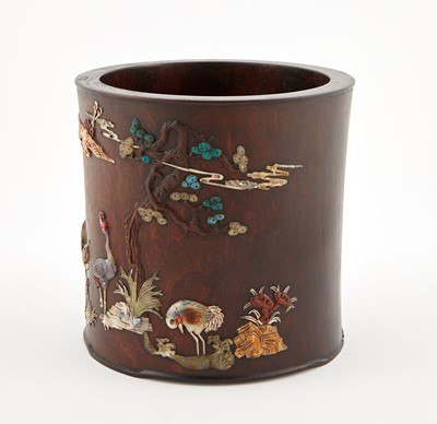 Lot 89 - A Chinese Embellished Brushpot
