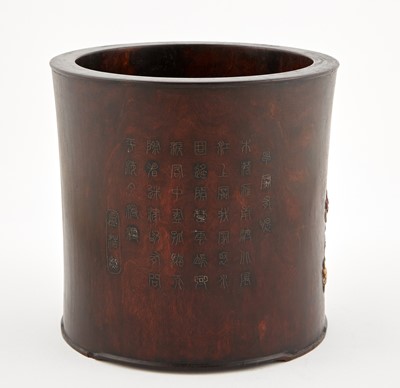 Lot 89 - A Chinese Embellished Brushpot