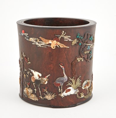 Lot 89 - A Chinese Embellished Brushpot