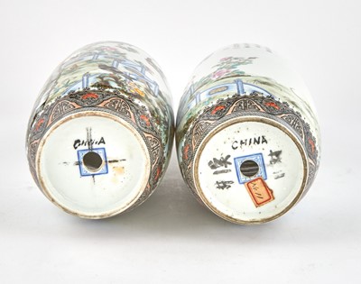 Lot 233 - A Large and Fine Pair of Chinese Enameled Porcelain Vases
