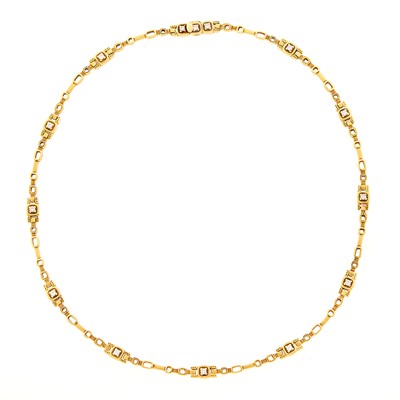 Lot 1111 - By Alex Sepkus Gold and Diamond Necklace