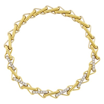 Lot 86 - Pomellato Two-Color Gold and Diamond Necklace/Bracelets Combination